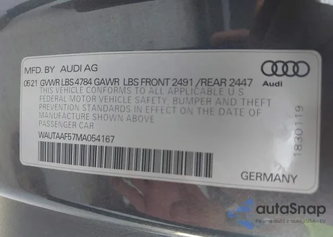 2021 Audi A5 Premium Plus 45 Tfsi Quattro S Tronic from USA, damaged, VIN WAUTAAF57MA054167
